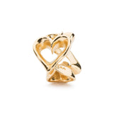 Trollbeads Hearts Galore Bead Gold TAUBE-00104
